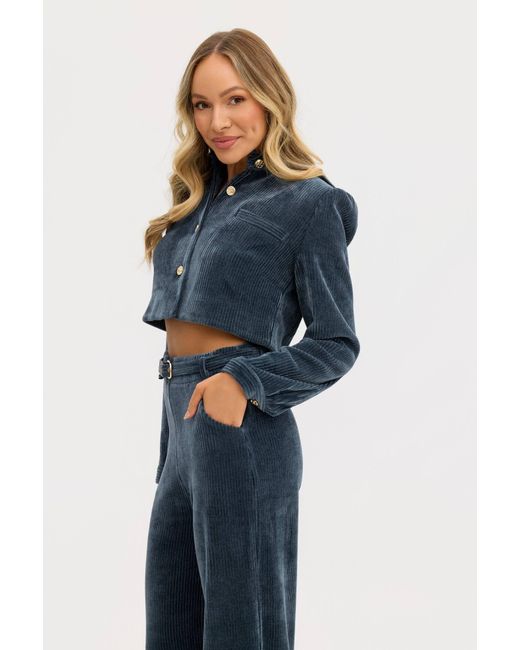 Why Mary Blue Lucia Corduroy Cropped Jacket