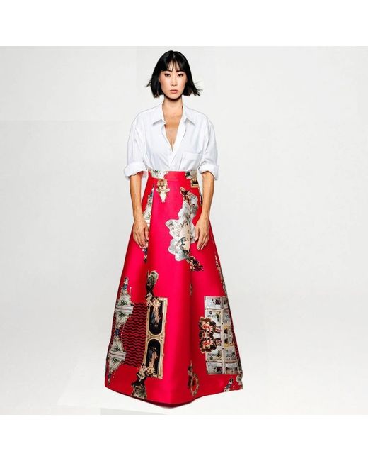 Maxjenny Red Evening Skirt