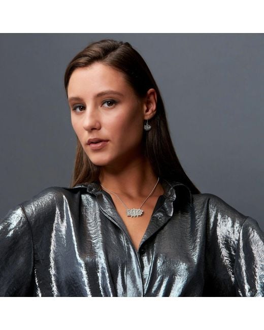 Edge Only White Pow! & Bam! Drop Earrings Sterling