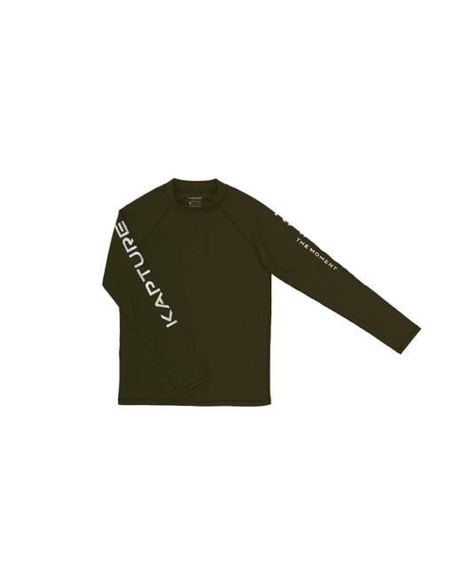 Kapture Green Dayglow Comfyfit Recycled Rashguard for men