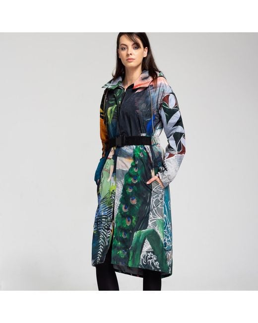 ARTISTA Blue Hooded Forest Jacket