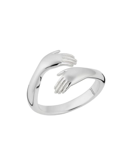 Lily Charmed Metallic Sterling Hug Ring