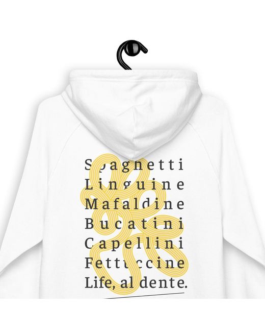 Anchor and Crew White Eleven Life, Al Dente Editions Organic Cotton Hoodie