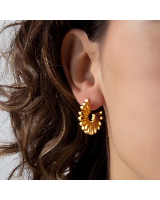 Milou Jewelry Metallic Flow Hoop Earrings