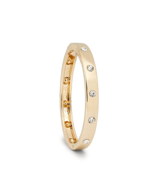 Saachi Metallic Studded Hinged Bangle Bracelet