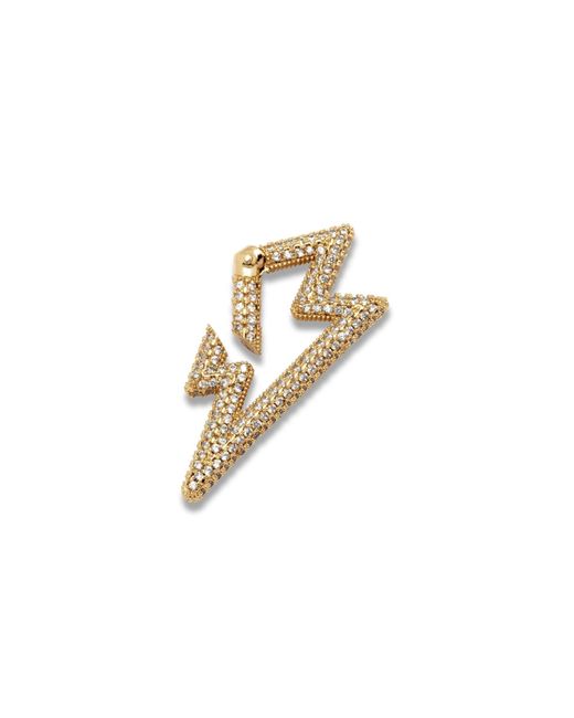 Jaredjamin White Lightning Bolt Pavé Clicker Clasp