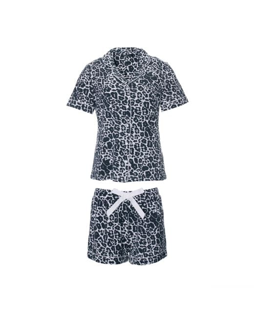 Pretty You London Blue Bamboo Shirt Short Set