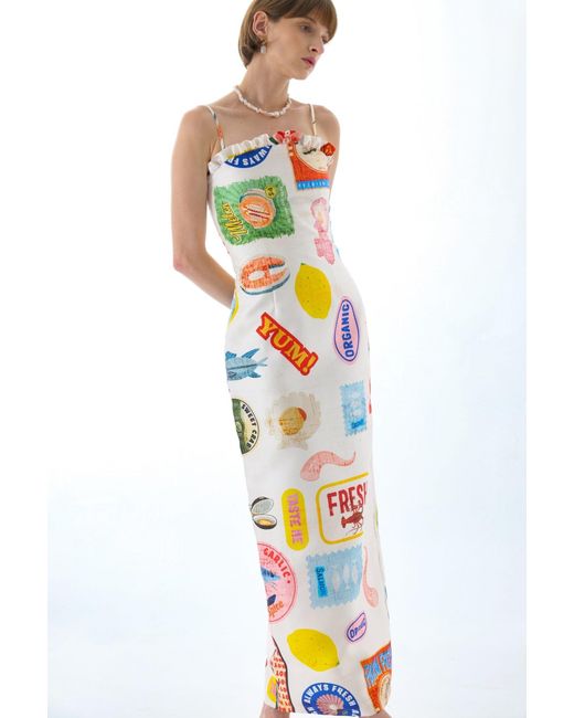 We Are Kindred White Florence Strap Maxi Dress Cream