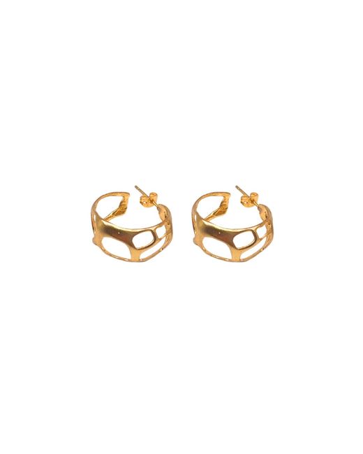 Les Reines Metallic Golden Grid