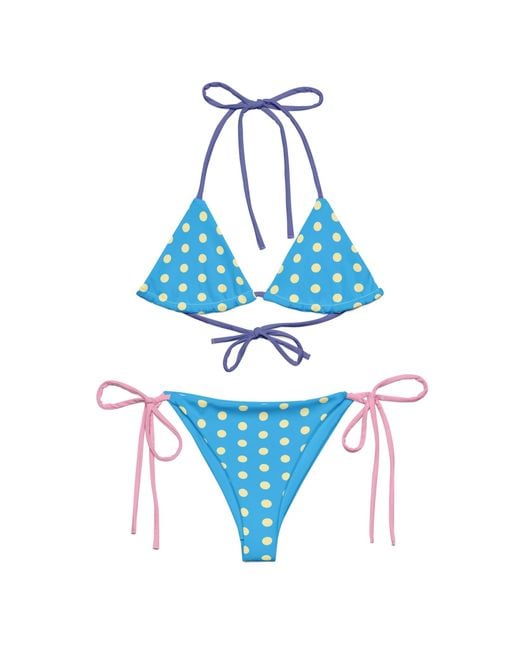Formula S7 Blue Bubble Pop Recycled String Bikini
