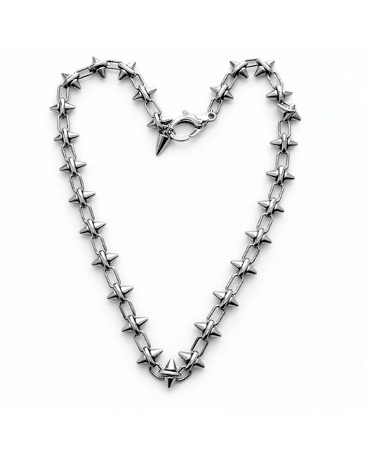 Jagged Halo Jewelry Metallic Barbie Chain Necklace