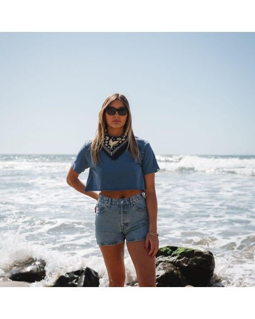 Ariko Blue Wave Beach Crop Tee