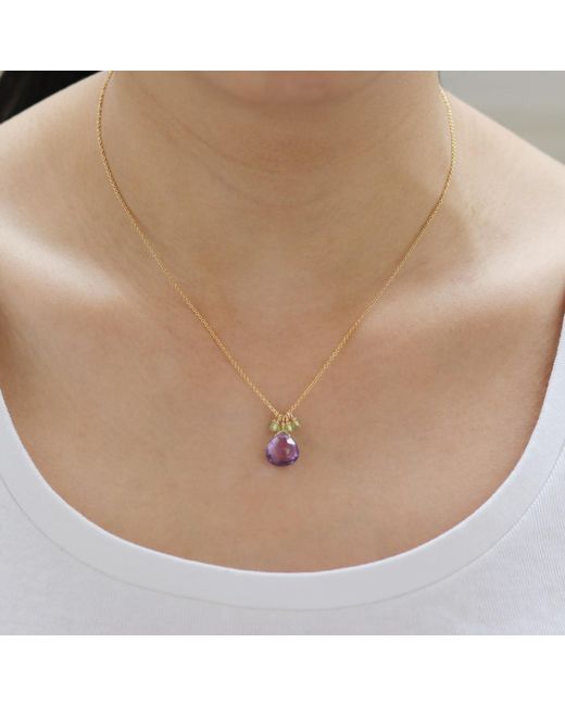 MOUNIR LONDON Pink Purple Amethyst Cluster Pendant
