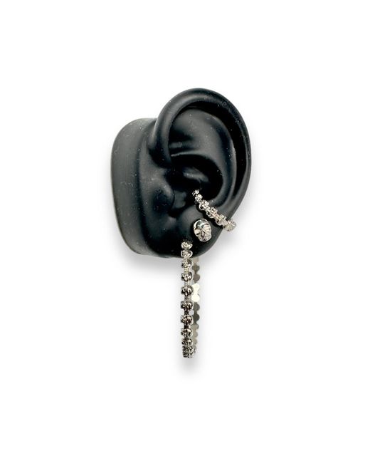 Jagged Halo Jewelry Black Skull Micro Stud Earrings