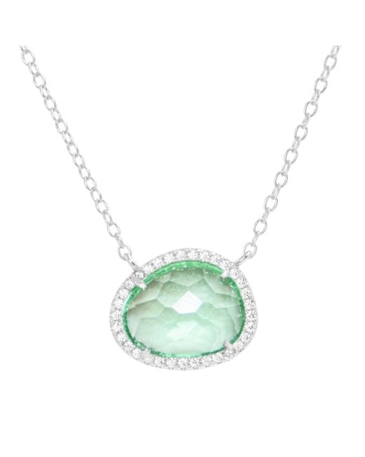 KAMARIA Metallic Kokoto Lab Created Gemstone Necklace