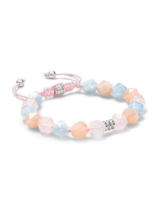 AWNL Pink Multicolored Morganite Macrame Bracelet
