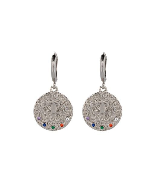 Ebru Jewelry Metallic Powerful Talisman Evil Eye Earrings