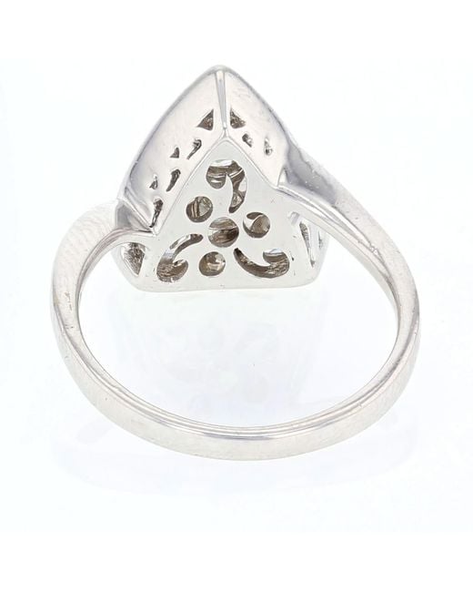 Artisan White 18K Triangle Diamond Cluster Ring