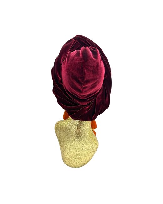 Julia Clancey Red Malbec Ruby Alligator Dorado Turban