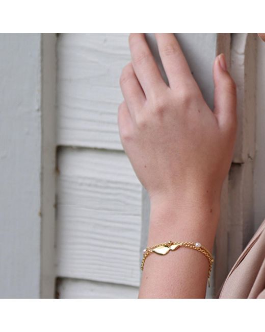 Linda Fiore Metallic Lotus Bracelet, Vermeil