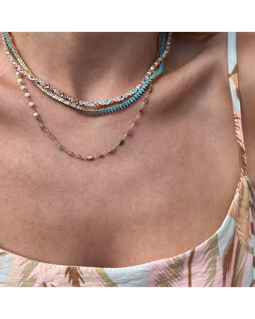 Native Gem Metallic Neutrals Sand Opal Necklace
