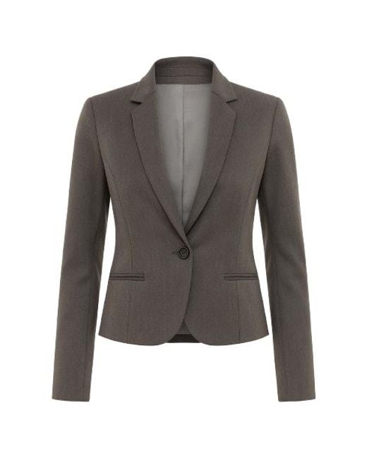 Conquista Gray Stretch Cotton Blend Jacket