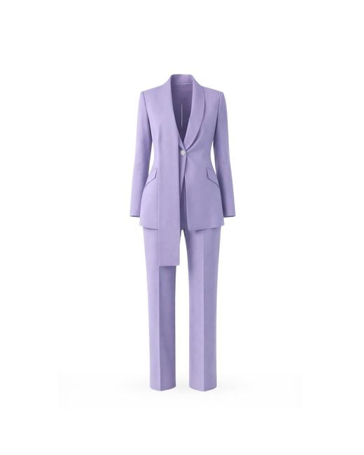 Lumina Eligma Purple Shawl Suit Pants