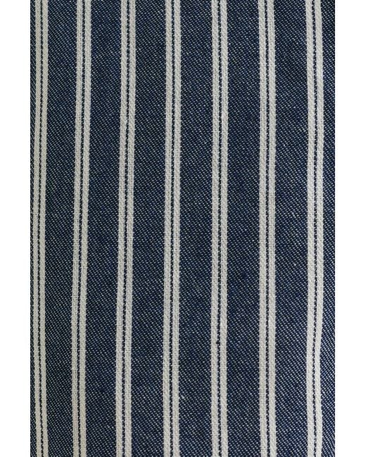 Louche Blue Yassine Ticking Stripe Midi Dress