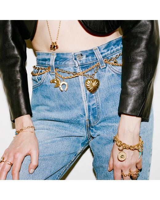 Alexie of Athens Metallic Cherie Convertible Heart Wrap Necklace & Belt Chain