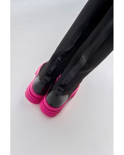 Prologue Shoes Brown Bella & Fuchsia Scuba Boot