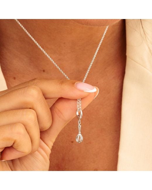 Lily Charmed Metallic Sterling Whisk Charm Necklace