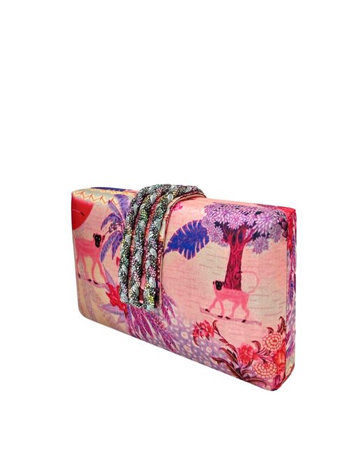 Simitri Pink Faerie Braided Clutch