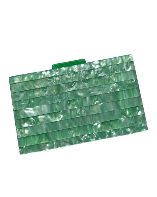 CLOSET REHAB Green Acrylic Party Box Purse In Celadon