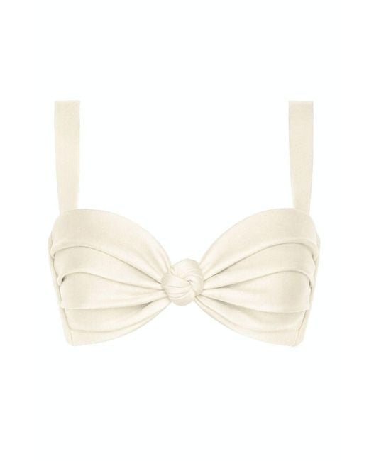 Montce Natural Neutrals Cream Silkie Hayden Bikini Top