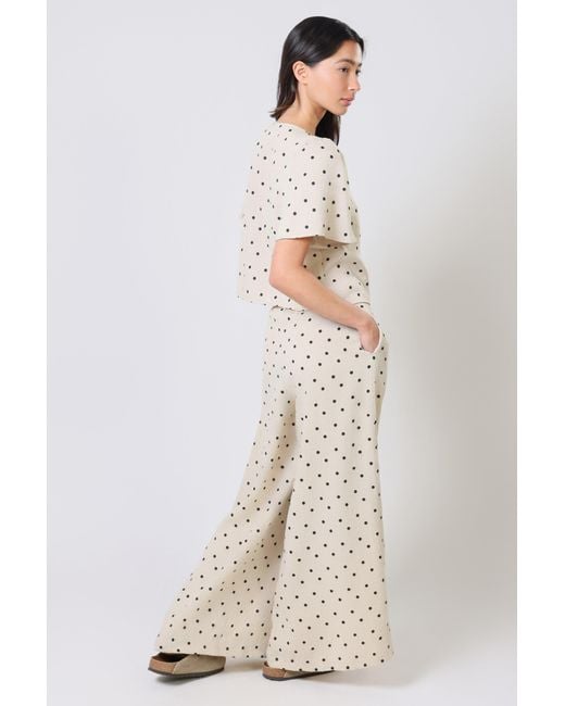 Traffic People Natural Neutrals Spanish Harlem Cream And Polka Dot Rene Trousers