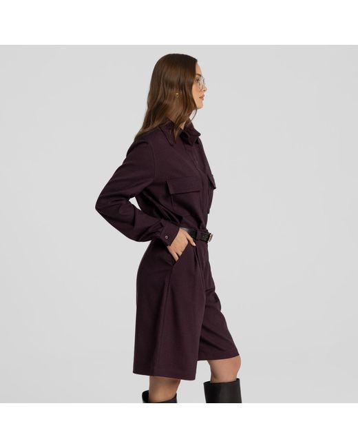 Mandragora Purple Loose Bermuda Shorts Omaro
