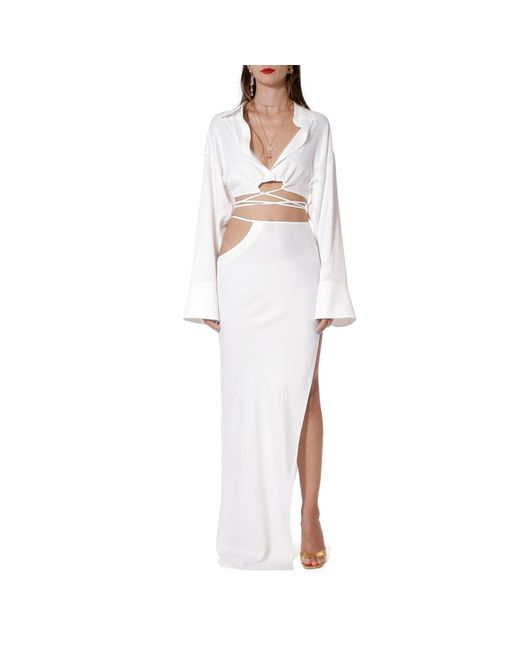 AGGI by HALEWSKI White Faye Bright Skirt