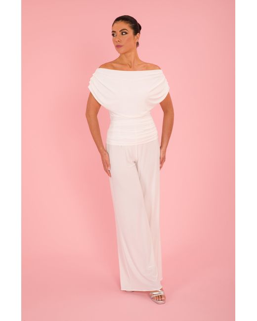 Atom Label White Neutrals Carbon Jumpsuit