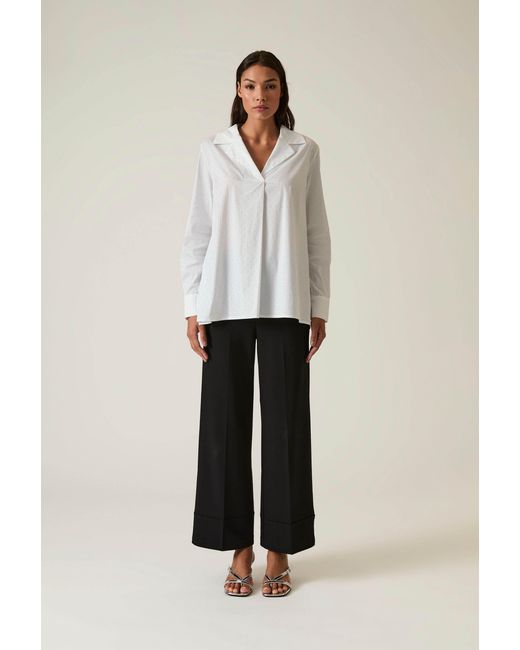 James Lakeland White Embellished Cotton Shirt