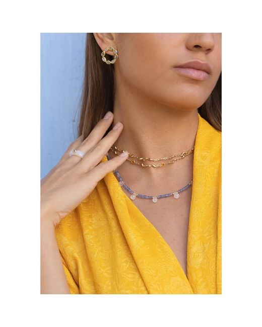 Lavani Jewels Multicolor White & Lilac Pedraza Tanzanite Necklace