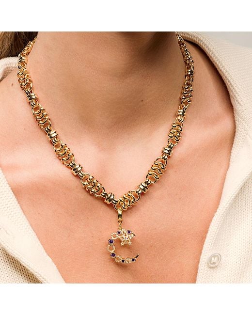 Alexie of Athens Metallic Dreamcatch Clip On Moon Charm