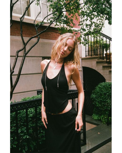 Sâb Studio Black Isla Halter Top