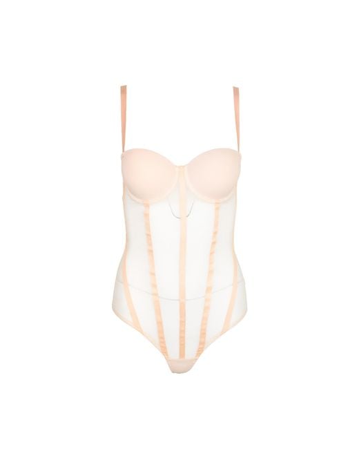 Daily Underwear White Bodysuit Vintage Peony
