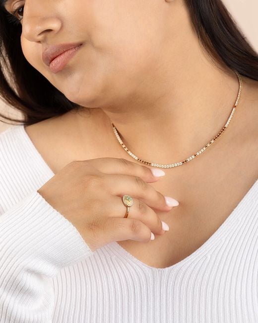 The Jewelz Metallic Eraya Balance Signet Ring For