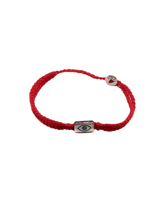 Ebru Jewelry Brown Sterling Evil Eye Charm Rope Hope Bracelet for men