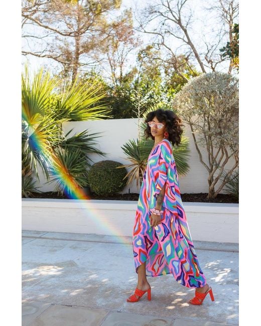 Jennafer Grace Red Vyka Groove Caftan