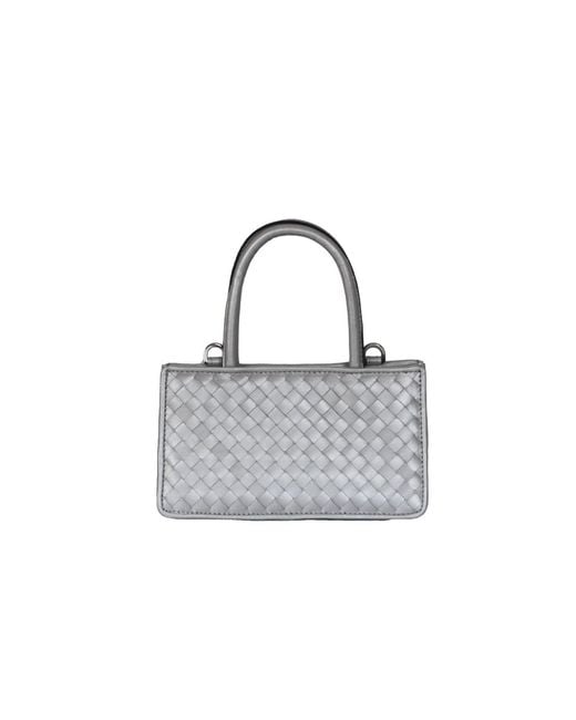 F3Rog by Rana Gray Woven Leather Crossbody Piraye Bag