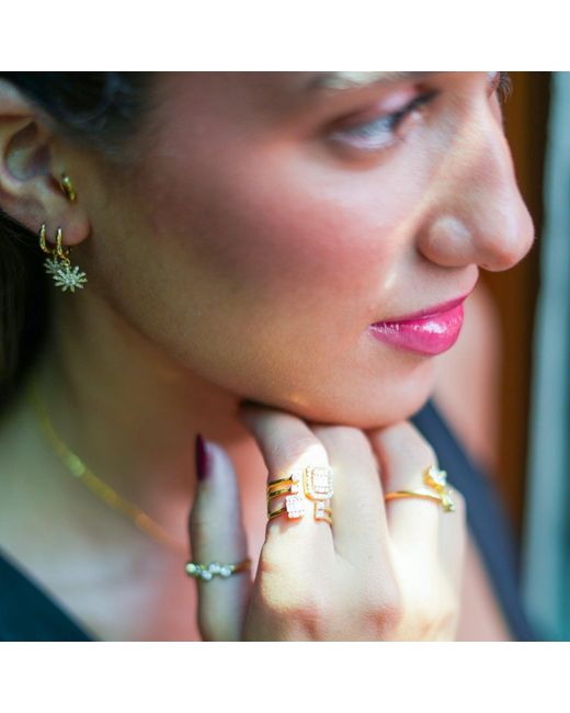 Ebru Jewelry Metallic Minimalist Vermeil & Diamond Sun Earrings