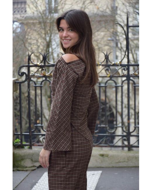 Mind Traveler Brown Alia Top