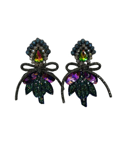 Simitri Black Orchid Earrings